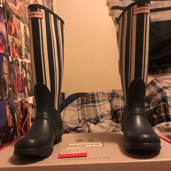 hunter garden stripe boots